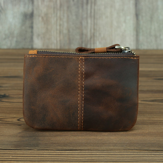 Monedero Compacto de Cuero Crazy Horse Estilo Retro para Hombre - Image 17