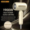 Secador de Cabello Profesional 1900W Turbina de Alta Velocidad Temperatura Constante