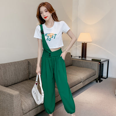 Conjunto de Leggins y Blusa Suelta de Cintura Alta para Mujer