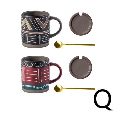Taza de Café Artesanal Retro con Tapa - Image 18