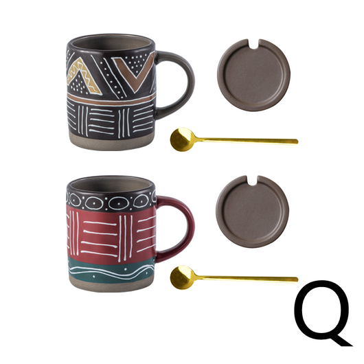 Taza de Café Artesanal Retro con Tapa - Image 18