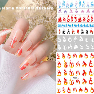 Adhesivo Decorativo para Uñas con Diseños Flama y Patrones - Image 16