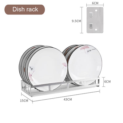 Escurridor de Platos y Ollas de Pared Sin Perforación en Acero Inoxidable - Image 4
