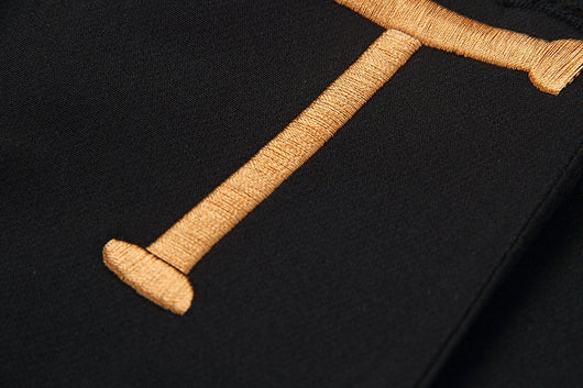 Blazer Negro Entallado con Letras Bordadas para Mujer - Image 17
