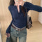 Blusa Interior Ajustada de Manga Larga Pure Desire - Diseño Elegante para Mujer