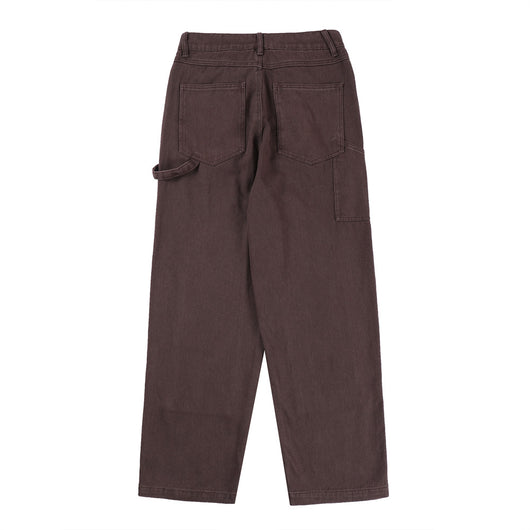 Pantalones Vaqueros Rectos Sueltos Multi-bolsillos Color Sólido - Image 15
