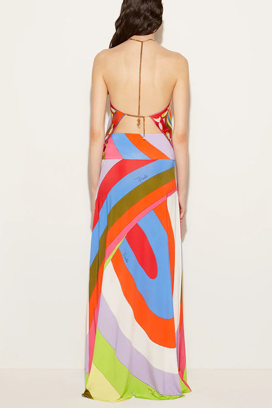 Sostén Halter Primavera Verano con Estampado de Posicionamiento - Image 18