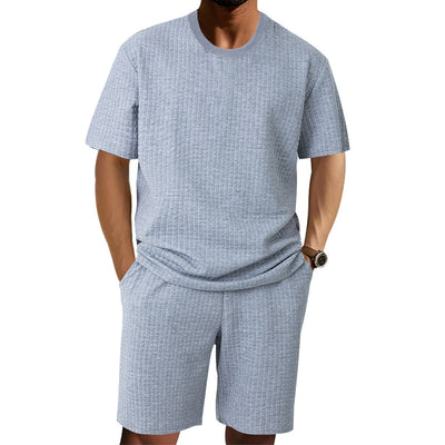 Conjunto Retro Casual para Hombre - Camiseta Cuello Redondo Manga Corta - Image 20