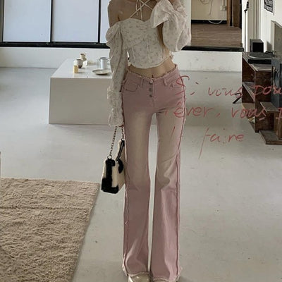 Jeans Acampanados Talle Alto Reductores para Mujer - Colección Verano - Image 9