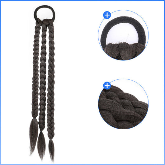 Peluca de Trenzas Box Braids con Coleta y Anillo de Cabello - Image 22