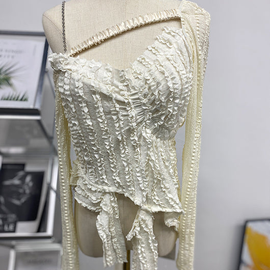 Blusa Asimétrica de Encaje para Mujer - Diseño Primavera - Image 10