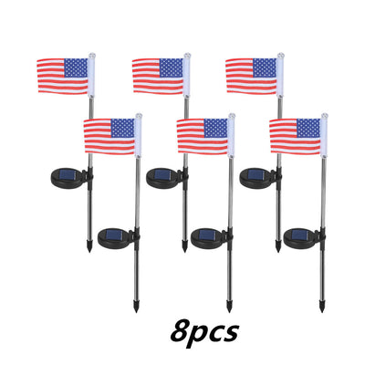 Lámpara Solar Decorativa con Bandera para Jardín - Image 10