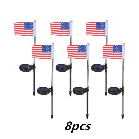 Lámpara Solar Decorativa con Bandera para Jardín - Image 10