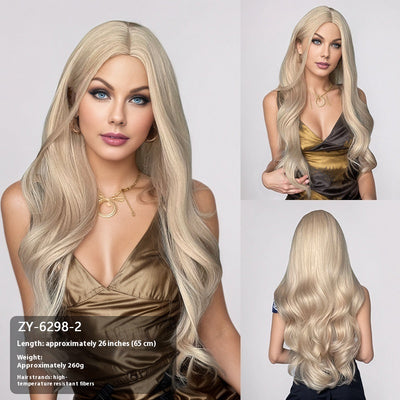 Peluca Larga Efecto Cabello Natural 60cm - Línea de Cabello Realista para Presentadoras - Image 6