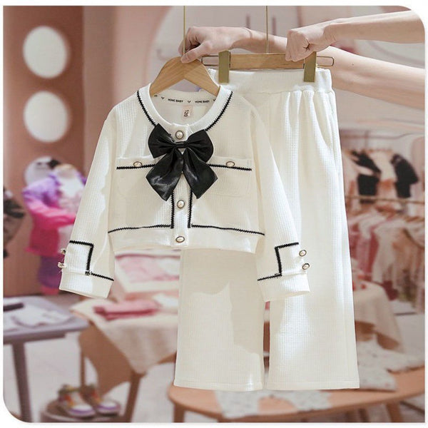 Conjunto Infantil Coreano de Dos Piezas - Abrigo Trendy para Niños Medianos y Grandes