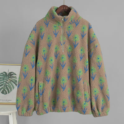 Sudadera con Capucha y Cierre Medio de Felpa Jacquard - Image 7