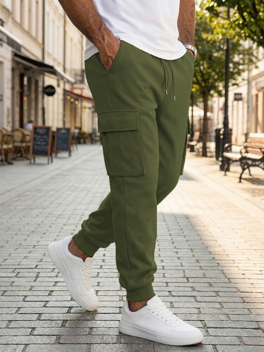 Pantalones de Trabajo Casual para Hombre con Múltiples Bolsillos y Cordón Ajustable - Image 16