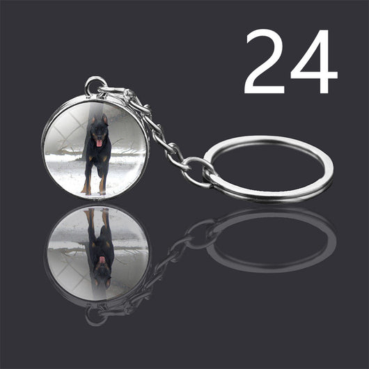 Llavero Colgante de Cristal Doble Cara Luminoso para Mascotas - Image 40
