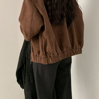 Abrigo Retro de Ante Cálido con Doble Cierre - Perfecto para Otoño Invierno - Image 34
