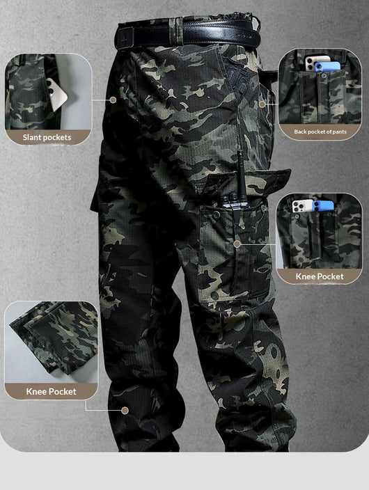 Pantalones Tácticos Multibolsillos Holgados de Trabajo Resistente - Image 16