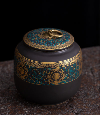 Frasco de Almacenamiento de Té Retro Cerámica Sellado Mediano - Image 17