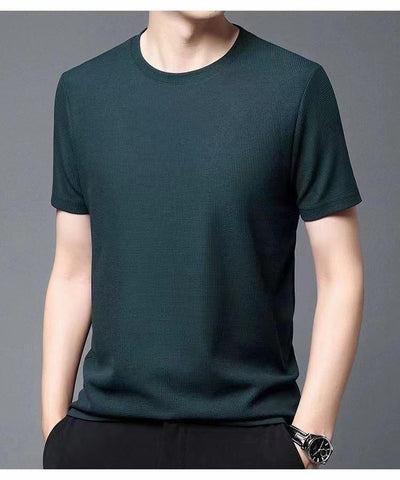 Playera Holgada de Cuello Redondo con Textura Waffle para Hombre - Image 13