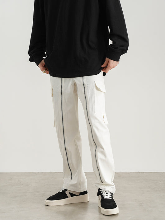 Jeans Rectos Oversize con Corte Tridimensional y Cierre Lateral - Image 4