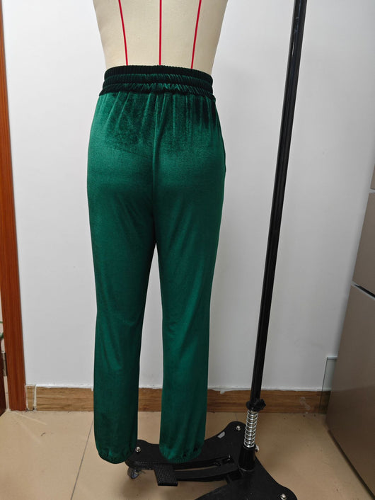 Pantalones Jogger de Terciopelo Estilo Coreano con Cintura Elástica para Mujer - Image 11