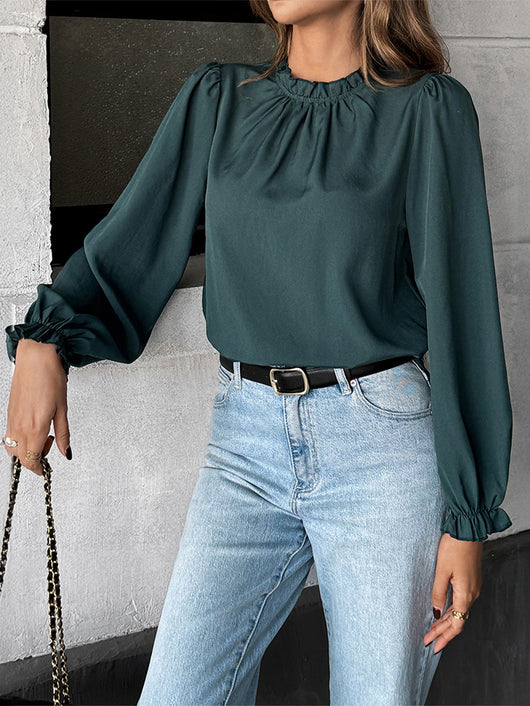 Camisa Casual de Manga Larga Minimalista Estilo Europeo - Image 9