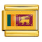 Dorado Background World Flag Photo Epoxy Italian Module Bracelet ICY0001LK Sri Lanka