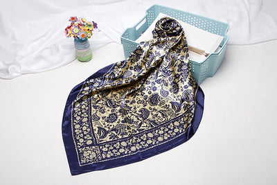 Pañuelo de Seda Artificial Cuadrado Pequeño Estilo Chino - Image 19