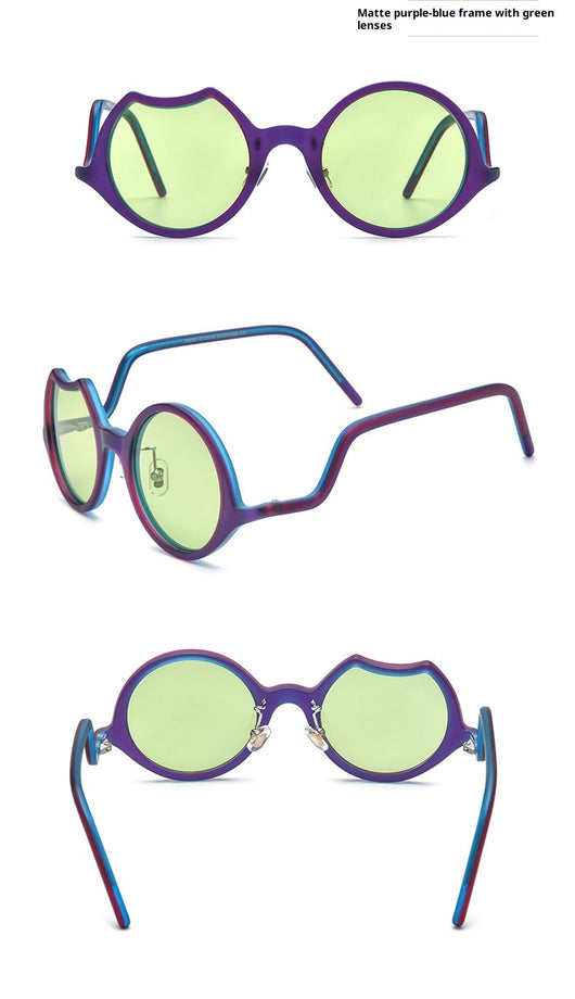 Gafas de Sol Unisex Bicolor con Diseño Irregular Mate - Image 15