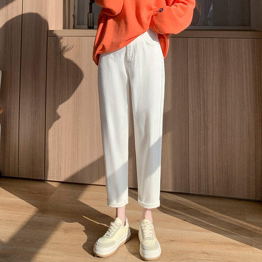 Pantalones Rectos Cintura Alta Slim Fit para Mujer