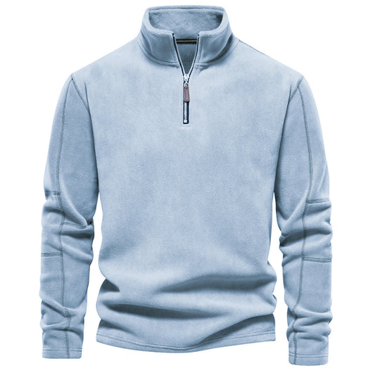 Suéter de Cuello Alto con Cierre Medio para Hombre - Otoño e Invierno - Image 9