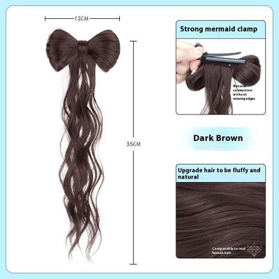 Peluca Larga con Trenza y Moño - Peinado Versátil de Cabello Sintético - Image 7