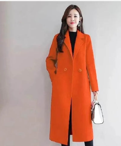 Abrigo de Lana Solido con Cuello de Traje y Manga Larga - Image 17