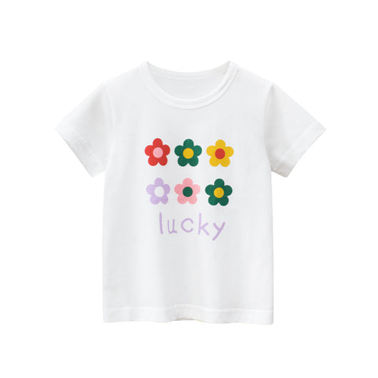 Playera Infantil con Estampado Floral de Manga Corta - Image 5