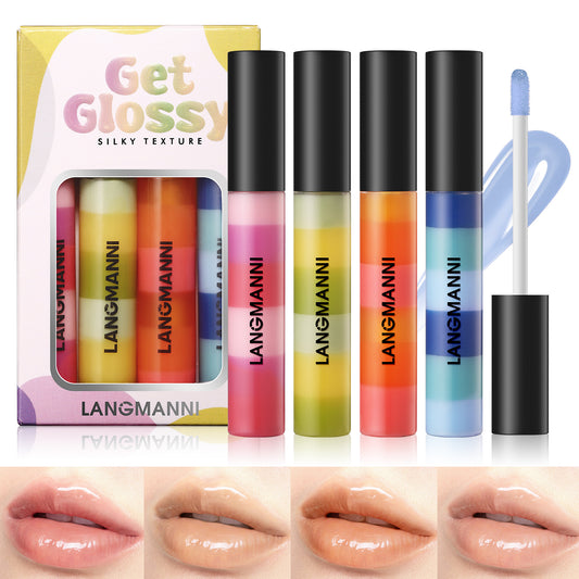 Brillo Labial Arcoíris Multicapas