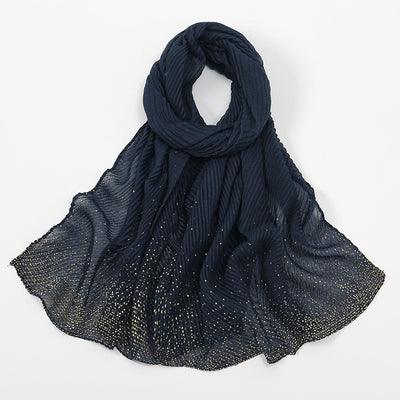 Pañuelo de Seda Arrugada Liso para Mujer - Image 5