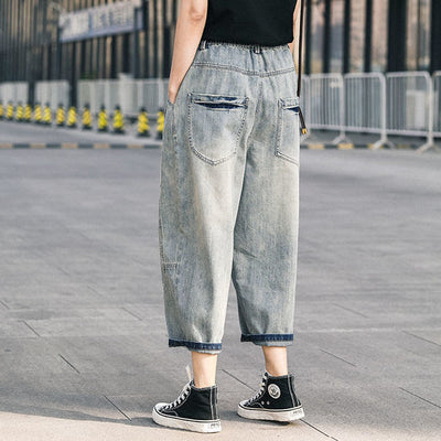 Pantalón Denim Lápiz Holgado con Costuras Decorativas BF Style - Image 6