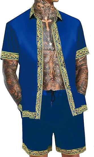 Conjunto Hawaiano Hombre: Camisa y Shorts Holgados de Manga Corta - Image 14