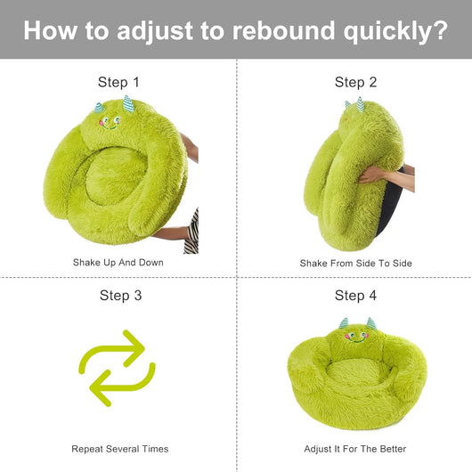 Cama Donut Acogedora para Perros y Gatos Pequeños - Diseño Suave con Borde Elevado - Image 3