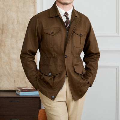 Chaqueta Safari Delgada con Control de Cintura para Hombre - Image 13