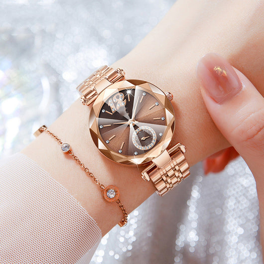 Reloj de Mujer con Esfera de Diamante y Degradado de Cristal - Image 13