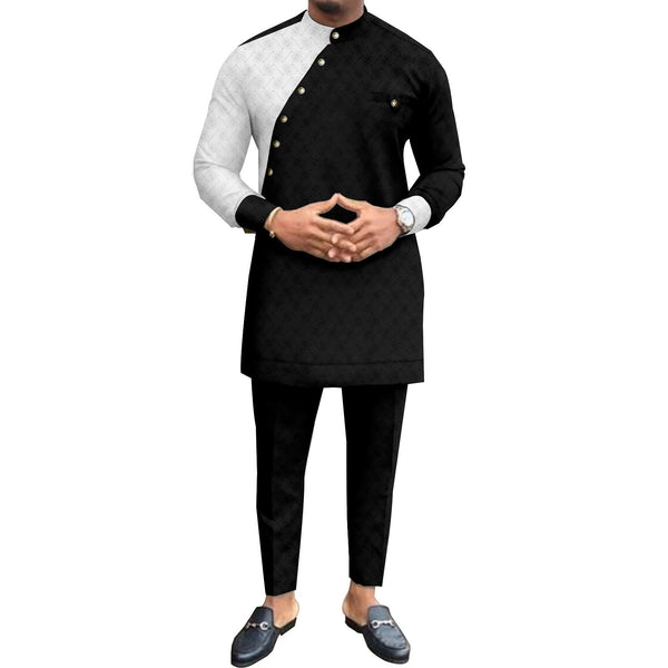 Conjunto de Algodón Puro Africano para Hombre - Traje de Ocio Elegante - Image 13