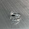 Anillo de Ónix Negro Irregular Diseño Street Tide Unisex Alta Gama