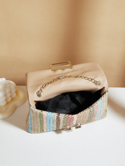 Bolsa de Hombro Tejida con Cierre de Candado para Mujer - Image 21