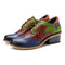 Zapato Casual Universitario Retro con Costura Étnica