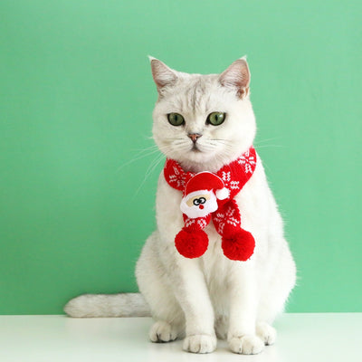 Bufanda y Gorro Navideño para Mascotas - Lana Tejida con Diseño Copo de Nieve y Papá Noel - Image 22