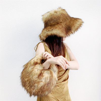 Gorro Punk de Piel de Mapache Grueso - Abrigo Ecológico para Otoño e Invierno - Image 35